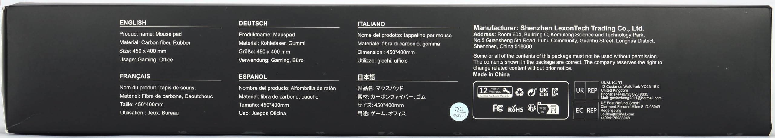 LexonElec x ATTACK Shark - Alfombrilla de mouse mediana para juegos, alfombrilla de mouse de fibra superfina, 17.7 x 15.75 x 0.15 pulgadas, base de goma antideslizante, optimizada para sensores de