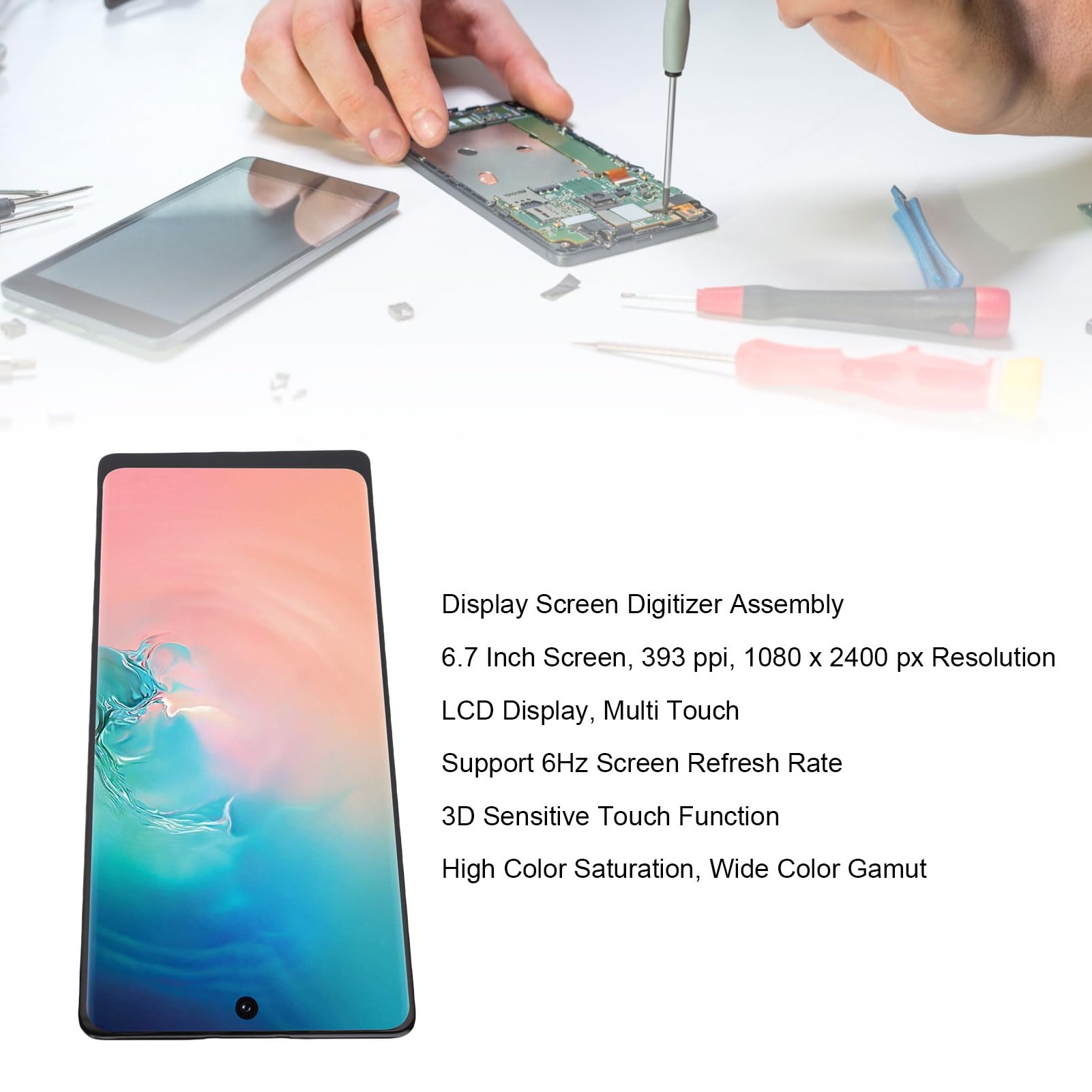 Alomejor Schermo Phone Assembly 6.7 Pollici Alta Risoluzione