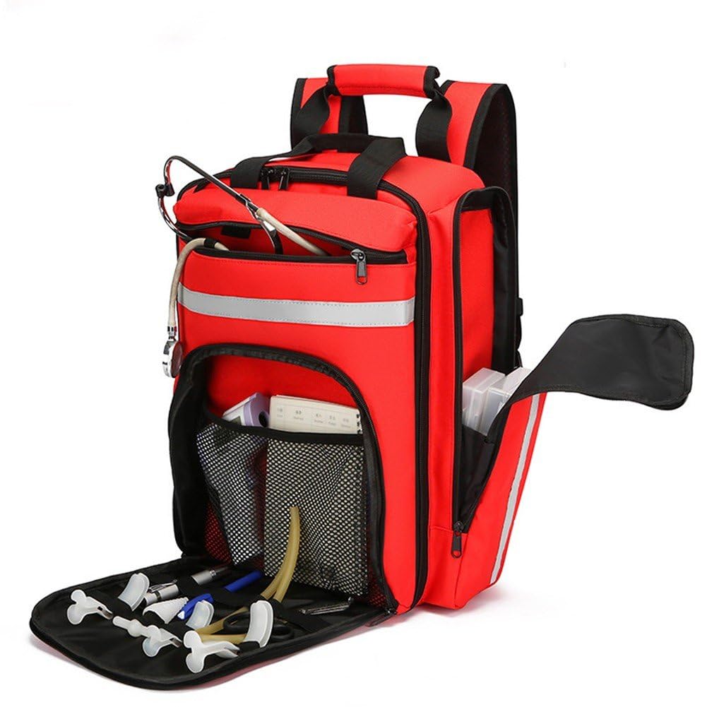 Dianzan Zaino di Pronto Soccorso, Borsa Medica di Emergenza Vuota con Riflettente, Borsa Organizer di Pronto Soccorso per Escursioni All'aperto, Campeggio, Viaggi, Auto