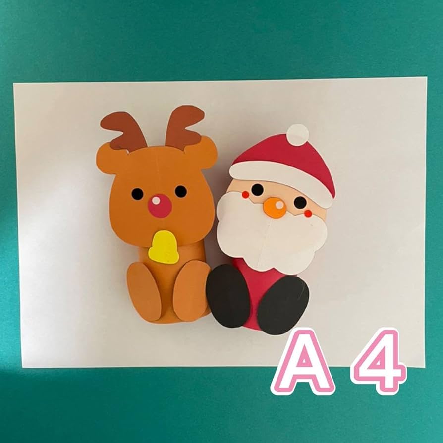 クリスマス　サンタトナカイ　製作キット　壁面飾り冬保育　高齢者　クラフト Amazon.co.jp: 製作キット サンタ トナカイ クリスマス 冬 11月
