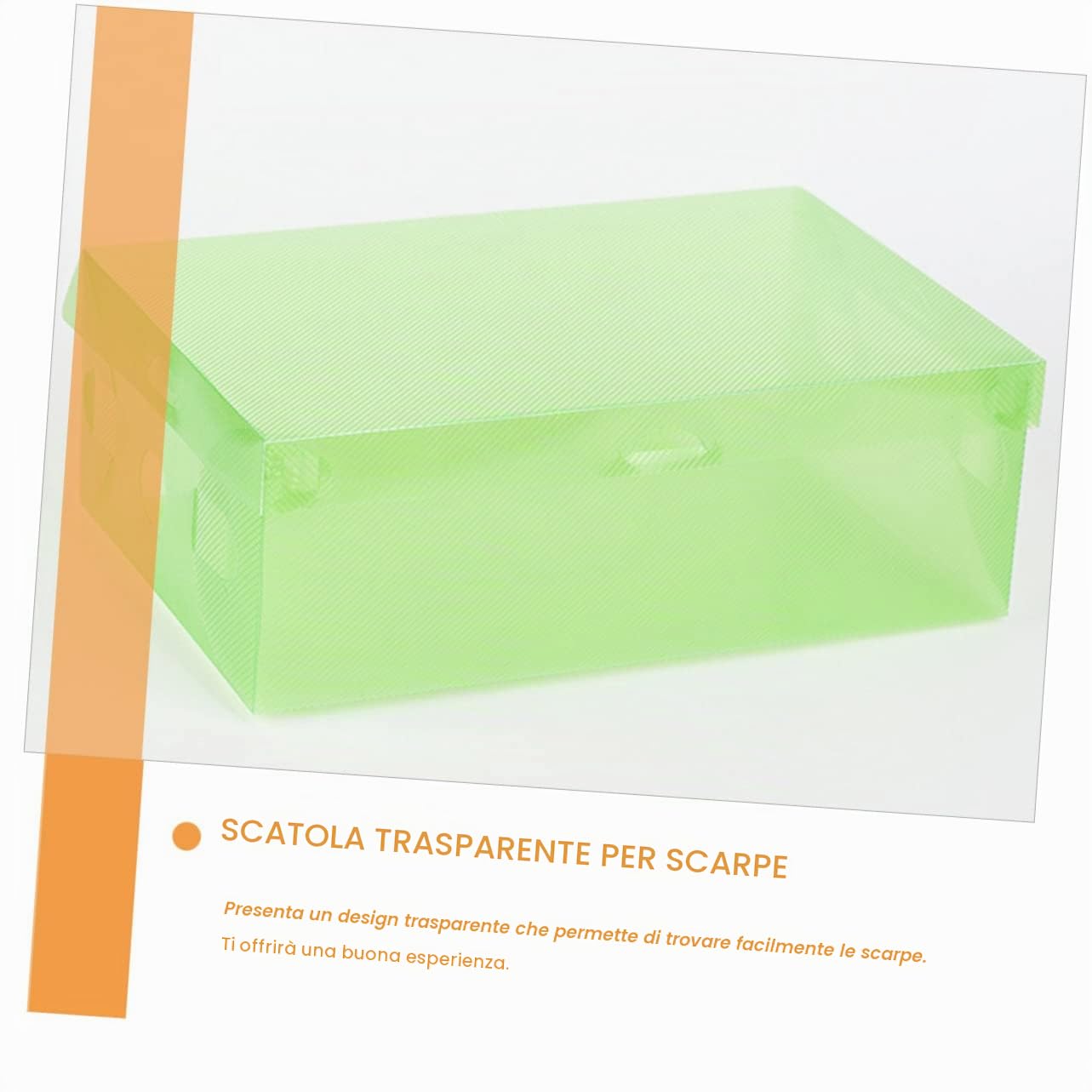 STOBAZA Scatole per Scarpe Dimensioni 27,5x18x9,5cm in Trasparente Impilabili e Pieghevoli in Trasparente Set da 7 Organizer Resistente per Armadio e Cameretta