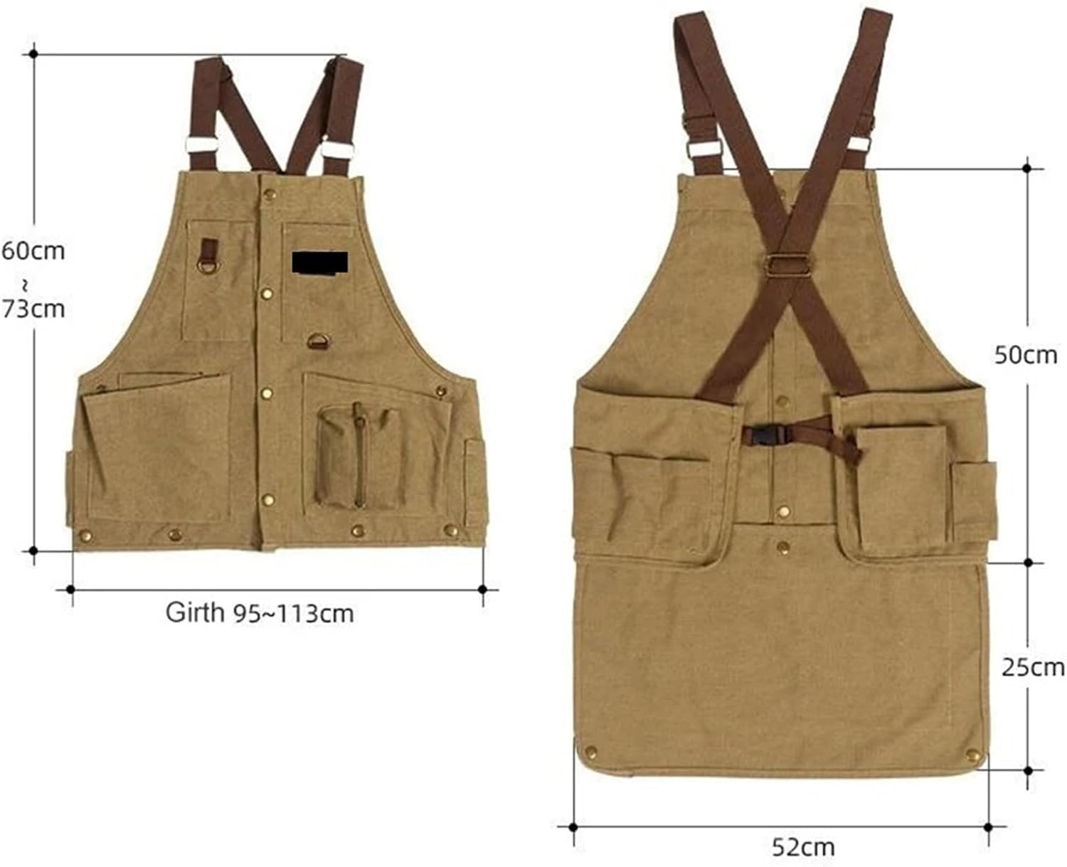 Outdoor Work Apron For Camping Women's Leisure Multi-Functional With Tool Pocket for Tool Aprons