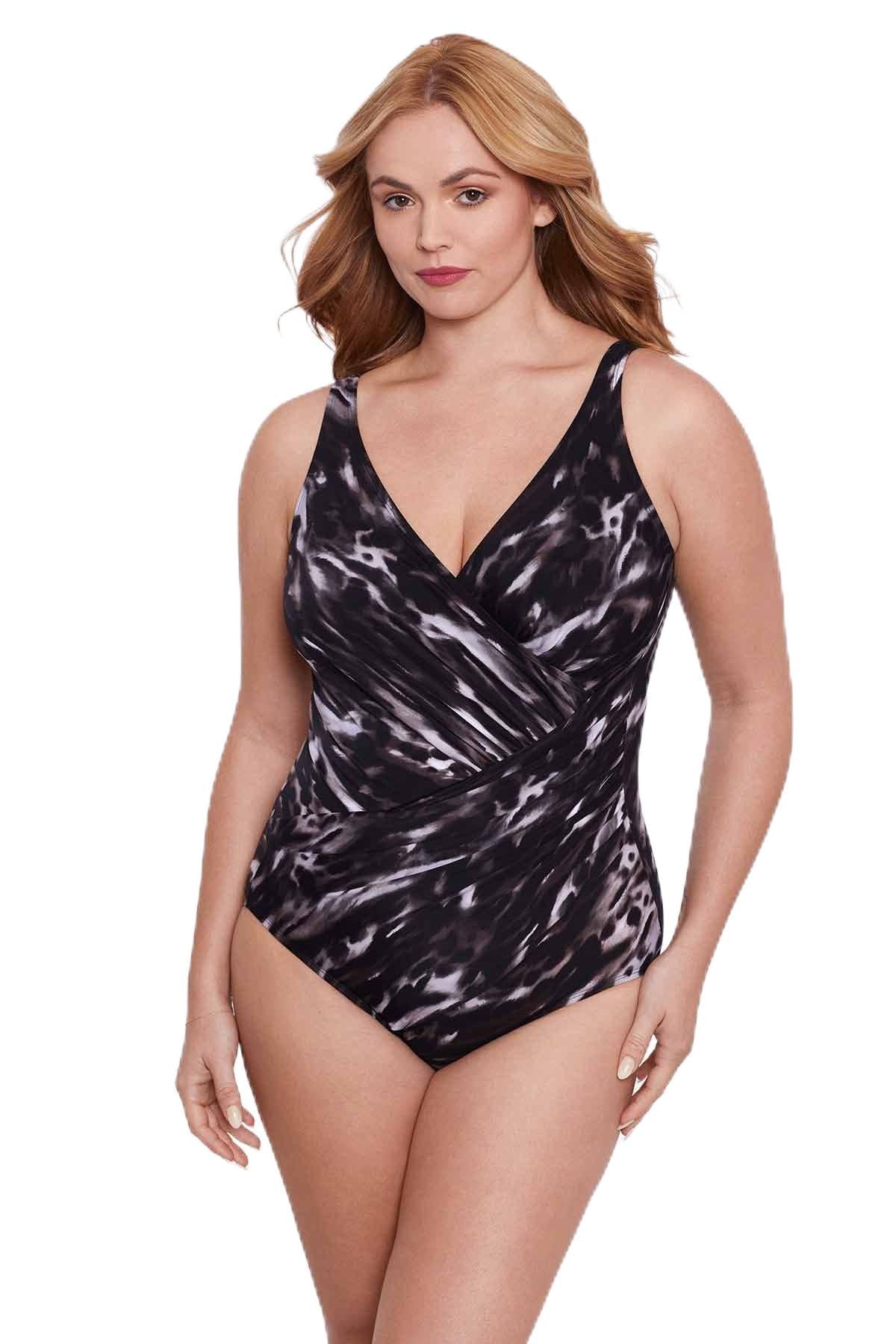 Miraclesuit Womens Plus Size Tempest Oceanus One Piece Swimsuit