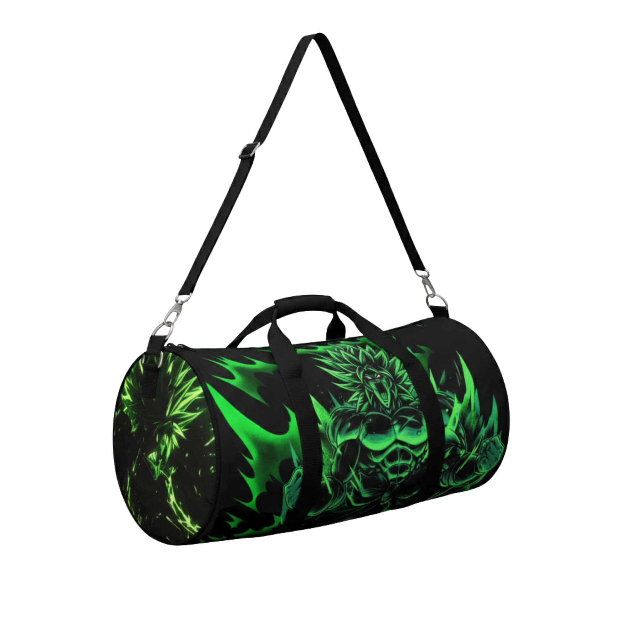 Anime Gym Bag for Women Men - Large Capacity Waterproof Workout Fitness Travel Sports Bags Fashion Street Camping ExpandaCLe Carry On Duffle Bag For Couple (Green DBZ) PTY