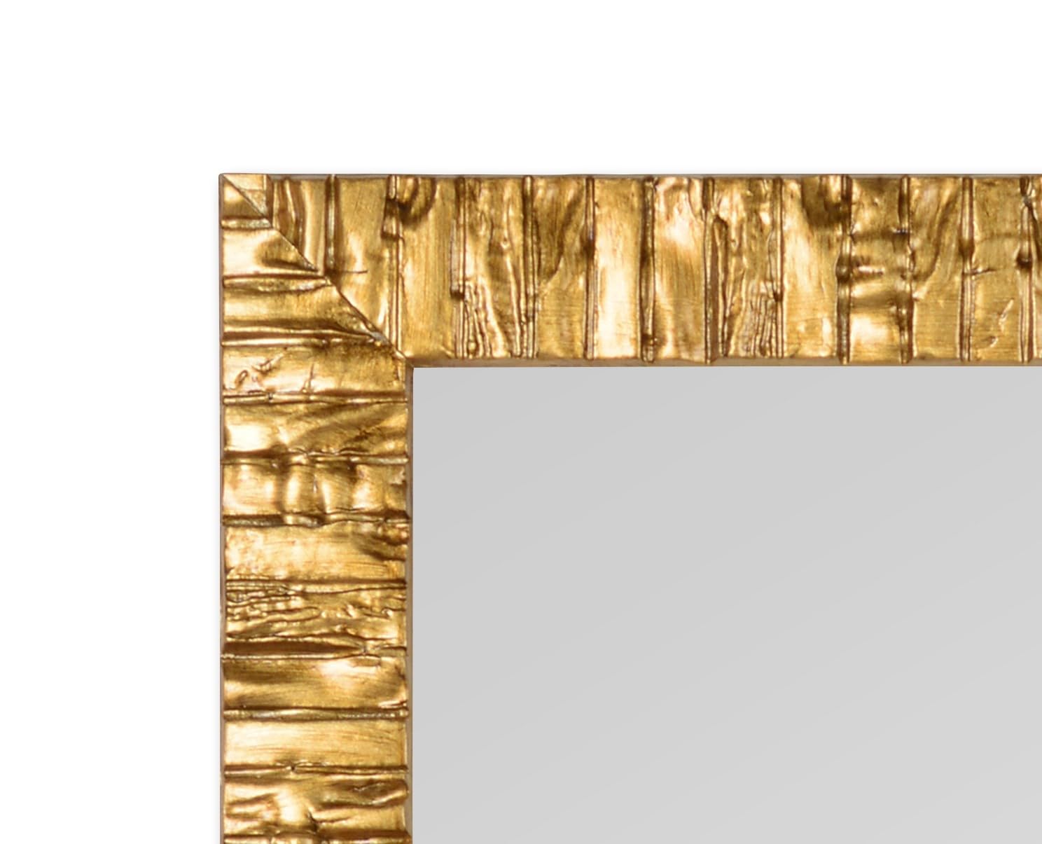 MO.WA Specchio da Parete, Specchiera Muro 55x145 cornice legno Oro Antico, Made in Italy, Grande Specchio, moderno