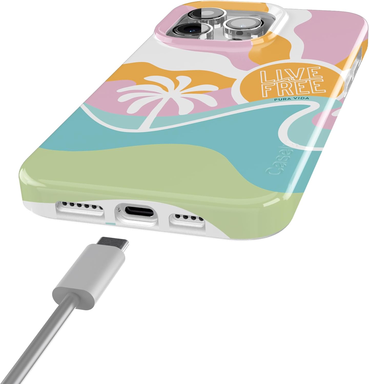 Casely iPhone 15 Pro Case | Pura Vida | Tropical Dreams | Compatible with MagSafe | Classic Ultra Slim Design