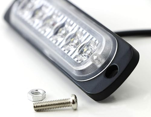 Miniatura 9 de iJDMTOY Kit de iluminación de conducción diurna de 6 LED de montaje empotrado súper delgado, compatible con parrilla o soporte de parachoques,