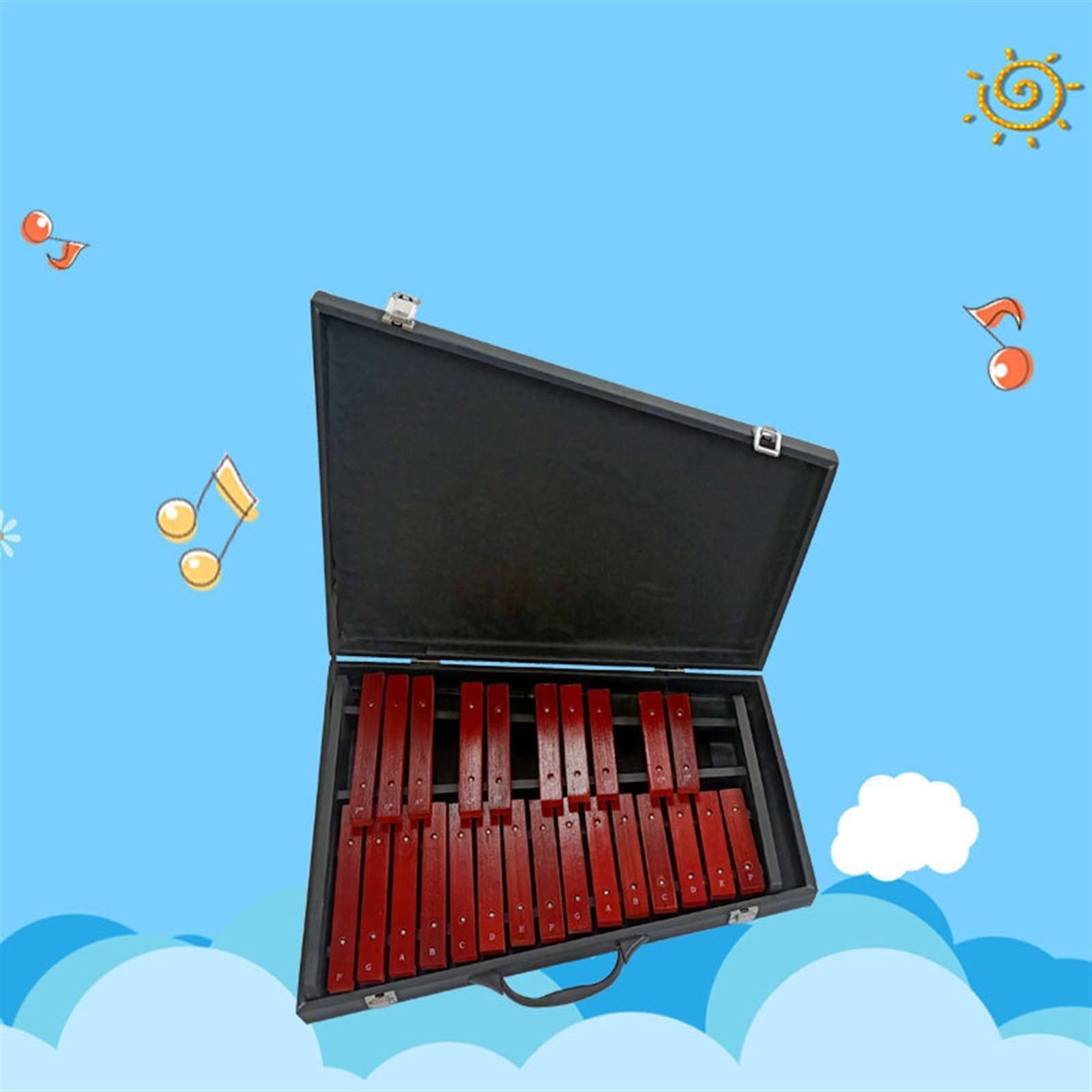 Strumento a percussione per xilofono a 25 Toni per insegnamento della Musica per Pianoforte in Scatola di Alluminio xilofone Musical