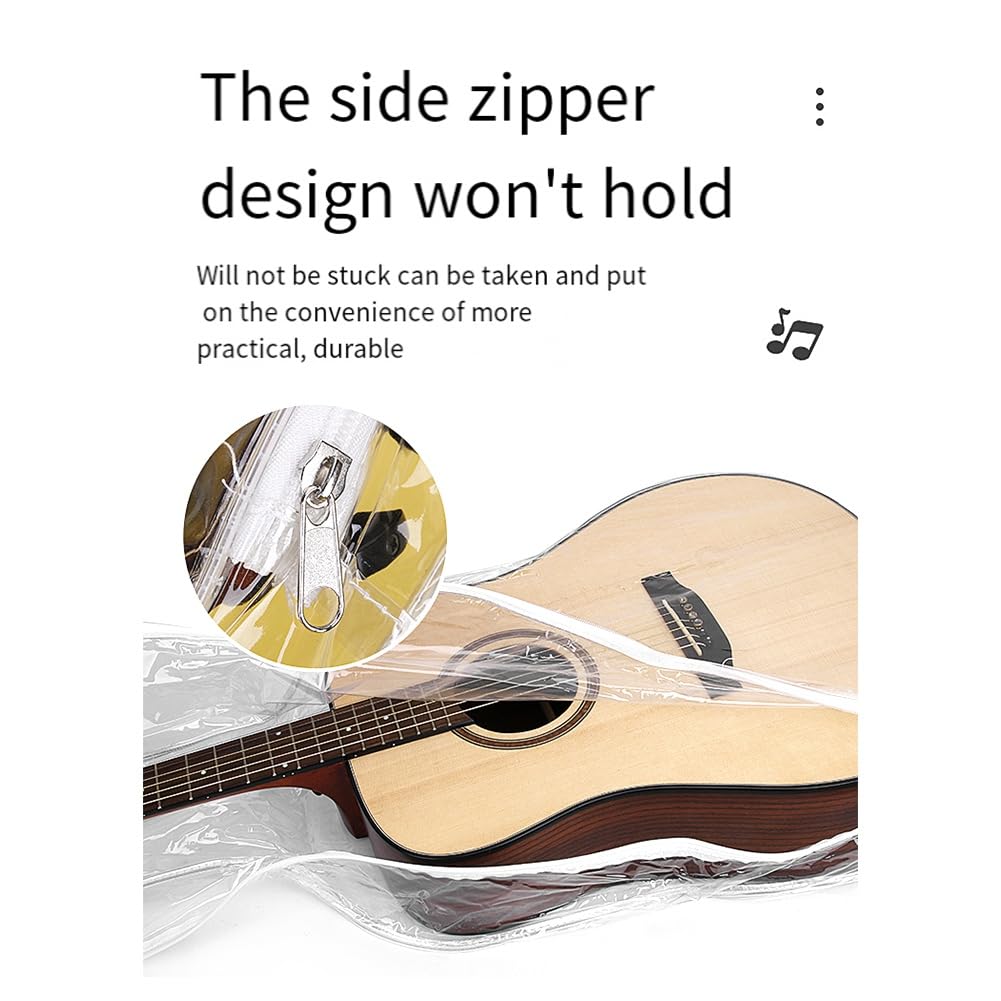 1 Pezzo Antipolvere per Chitarra Trasparente Traslucido Antipolvere Impermeabile per Chitarra Elettrica Acustica Borsa di Immagazzinaggio di Protezione, trasparente