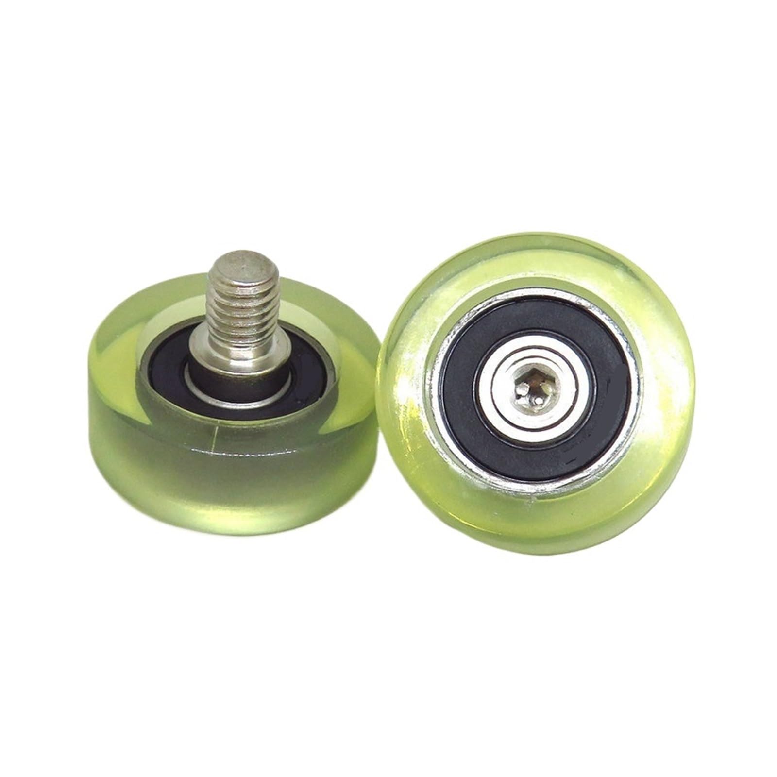 2 pezzi Diametro esterno 32 mm Spazio di montaggio Rulli del cassetto rivestiti in PU da 2 mm con viti M8 e cuscinetti 608 PU60832-12C2L10M8