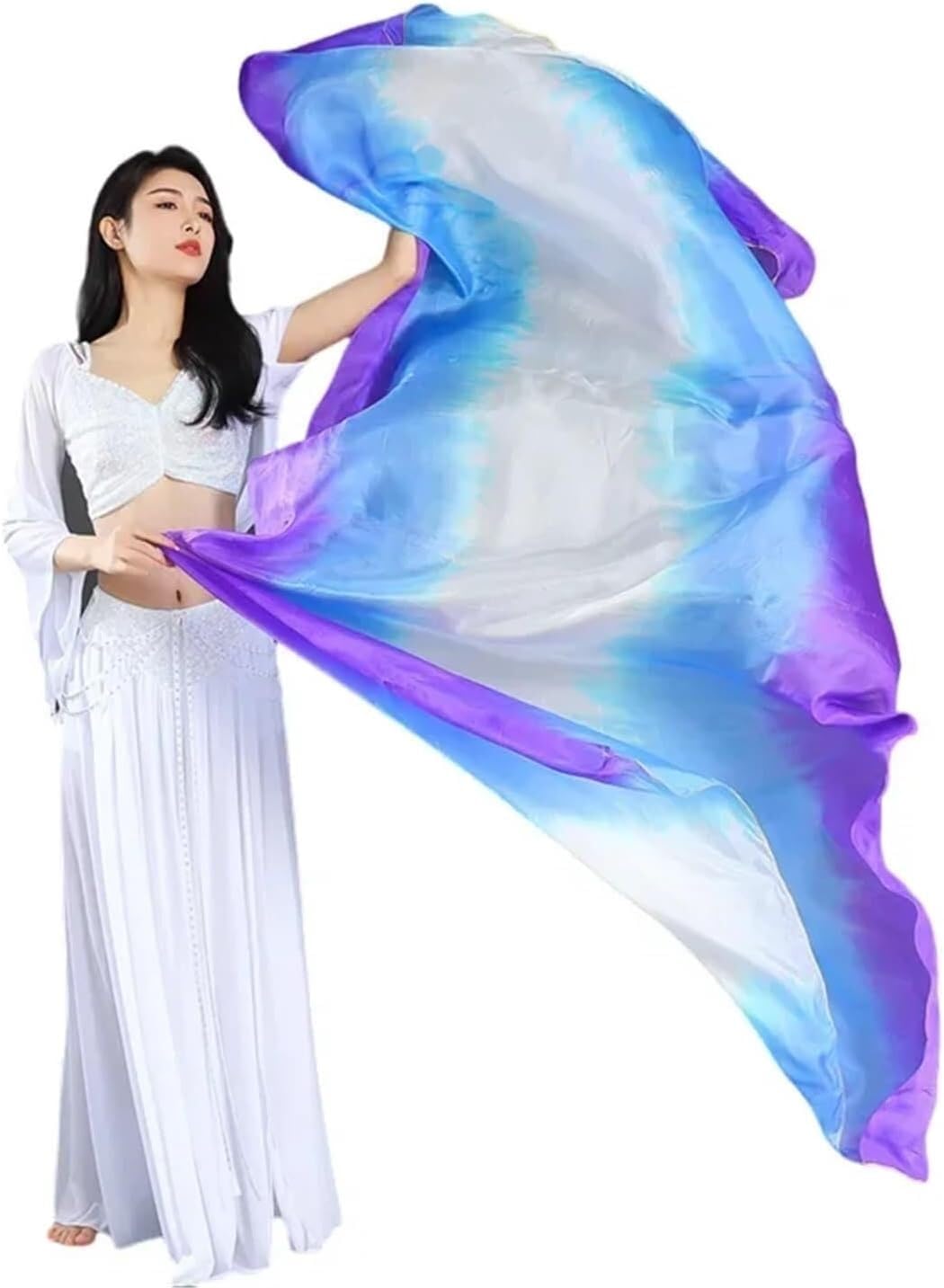 Voiles de danse du ventre en soie fait main 2.7m Color 6 libérez votre poésie