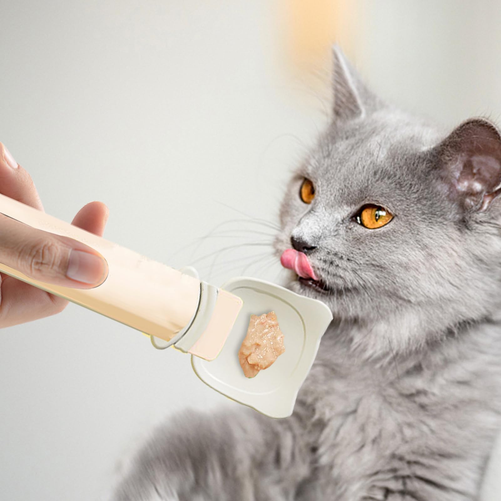 Katzen Leckerli Fütterungslöffel – Quetsch-Spender Für Flüssige Snacks, Interaktives Spielzeug Für Training & Fellpflege, Spülmaschinenfest