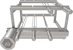 Churrasqueira Giratória Tradicional para 4 Espetos Inox (Inox Motor Esquerdo)