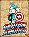 Captain America Comic Distressed Retro Vintage Tin Sign