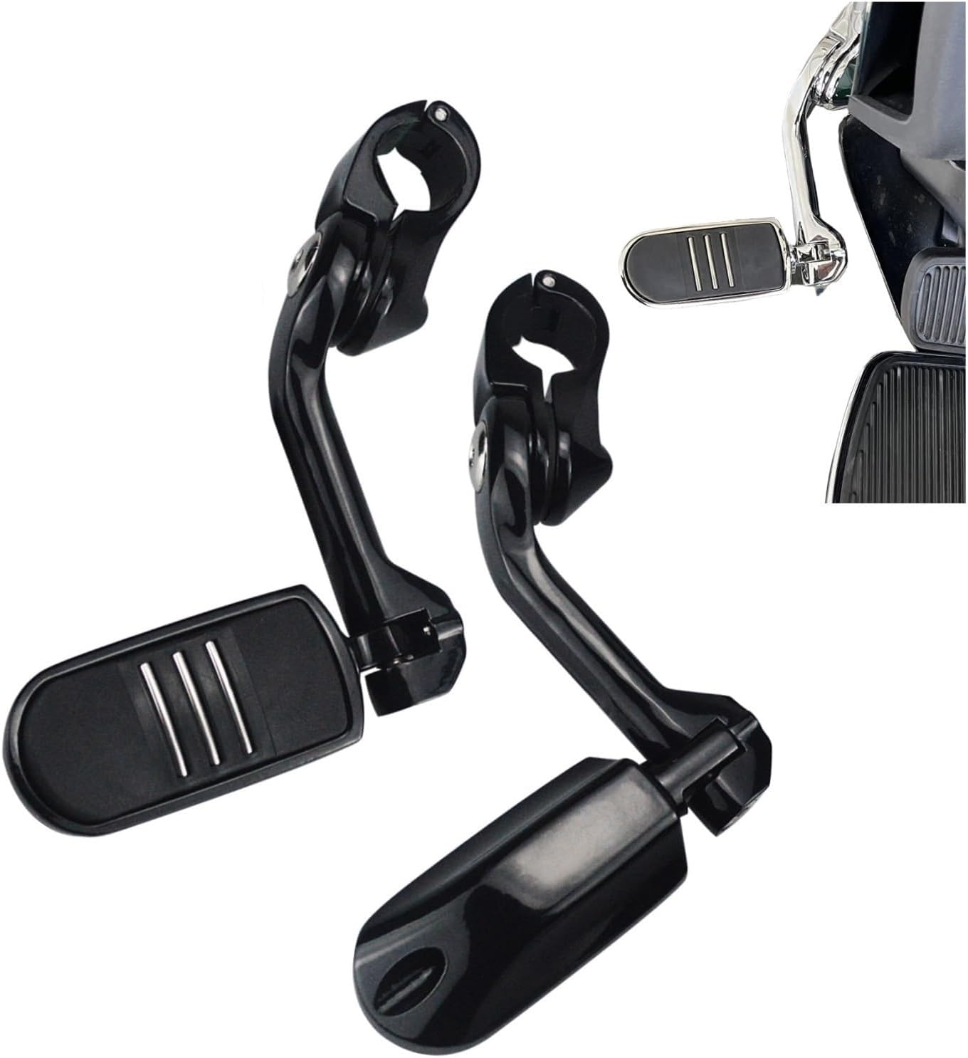 1.25" 32mm Engine Guard Motorcycles Front Floor Boards Mount Kit Fit For Harley Sportster 1200 883 Road King Glide FLHX(Footpeg Set)