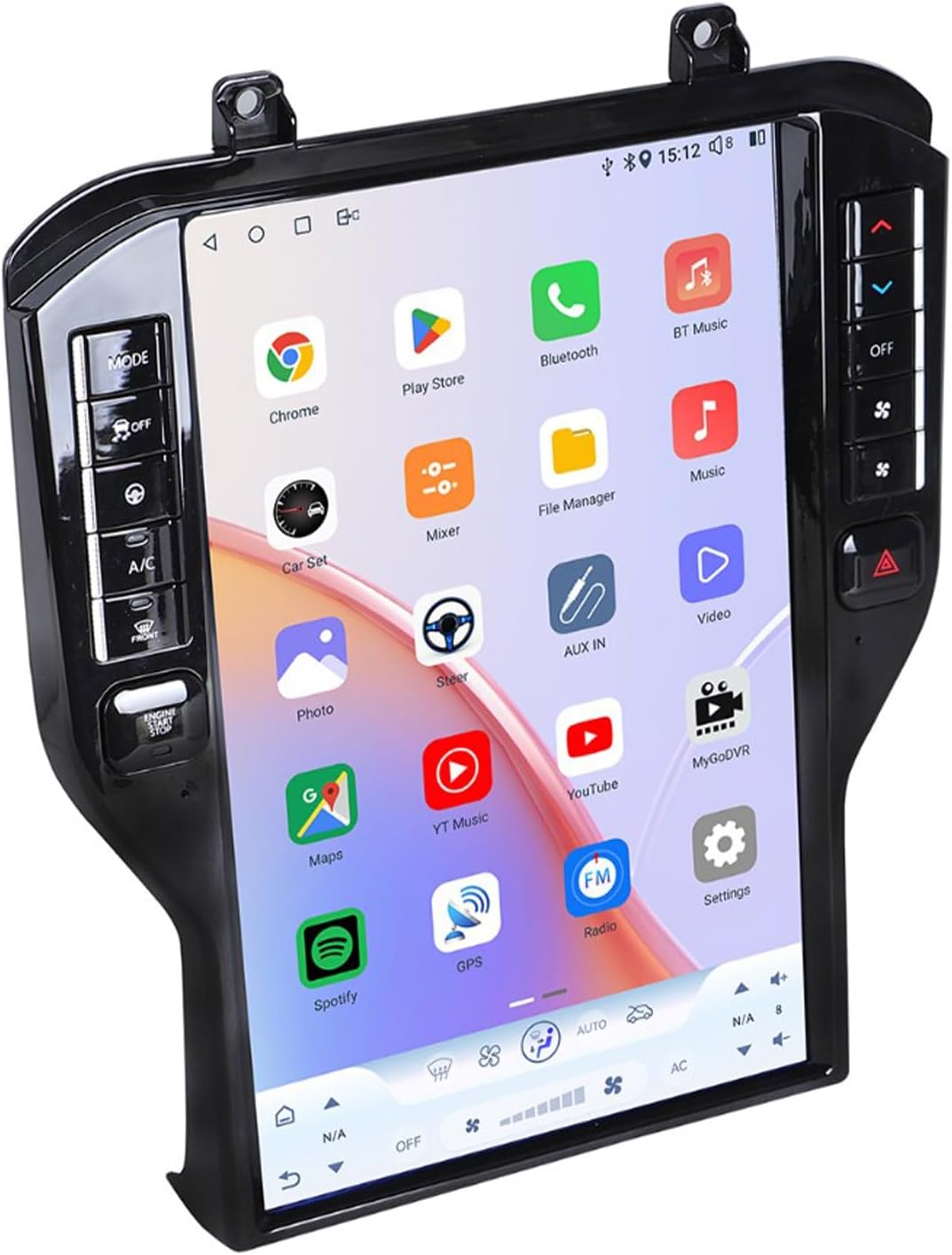 Suitable for Ford Mustang 2015-2021 Stereo Upgrade 14.5 inch 2K IPS Touch Screen Wireless CarPlay Android Auto GPS Navigation Bluetooth Plug and Play(128, GB)