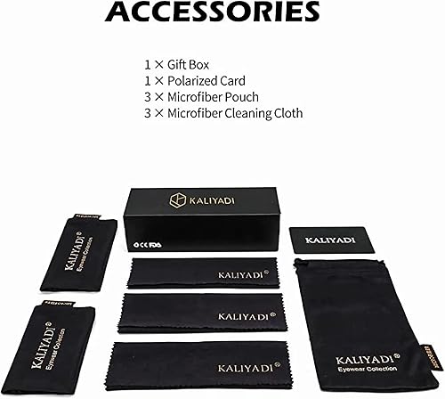 Miniatura 8 de KALIYADI - Lentes de sol polarizados unisex, acabado mate, lentes de espejo de color, bloqueo ultravioleta, paquete de 3 unidades