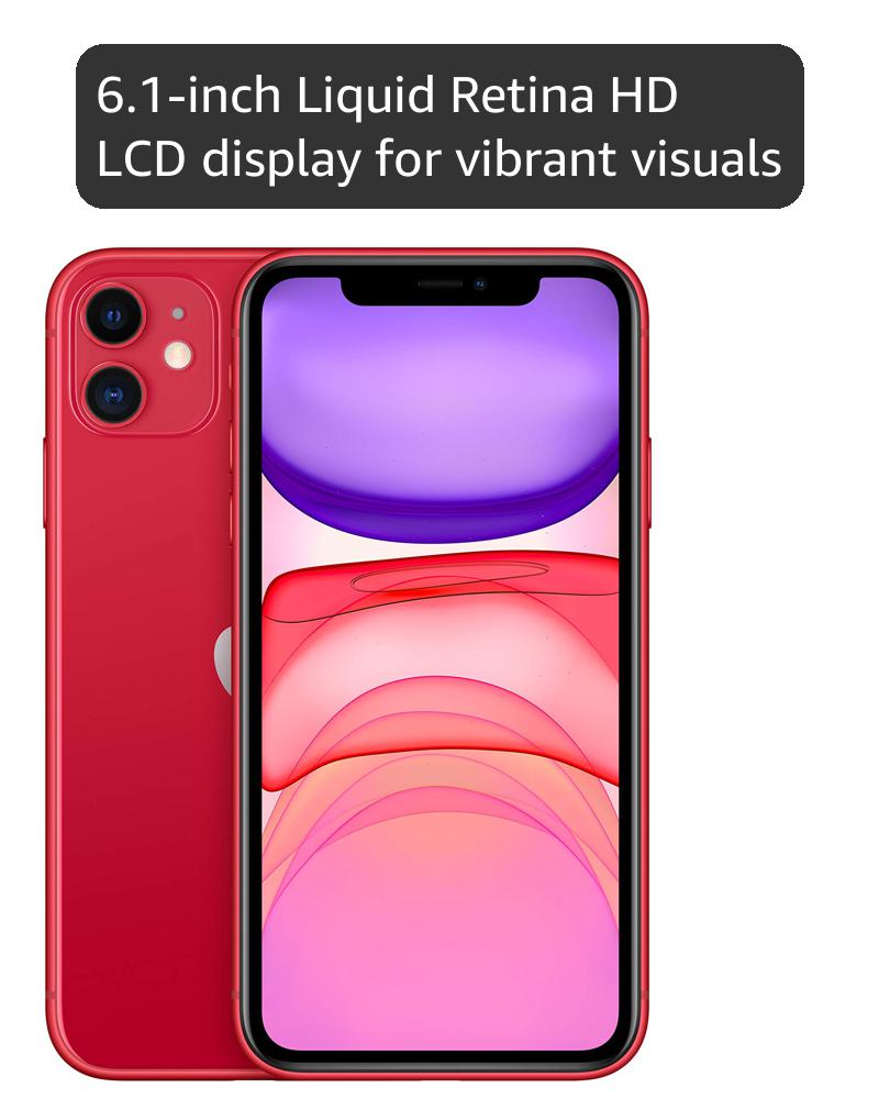 Apple iPhone 11, 64GB, (PRODUCT) Red (Renewed) : Amazon.co.uk