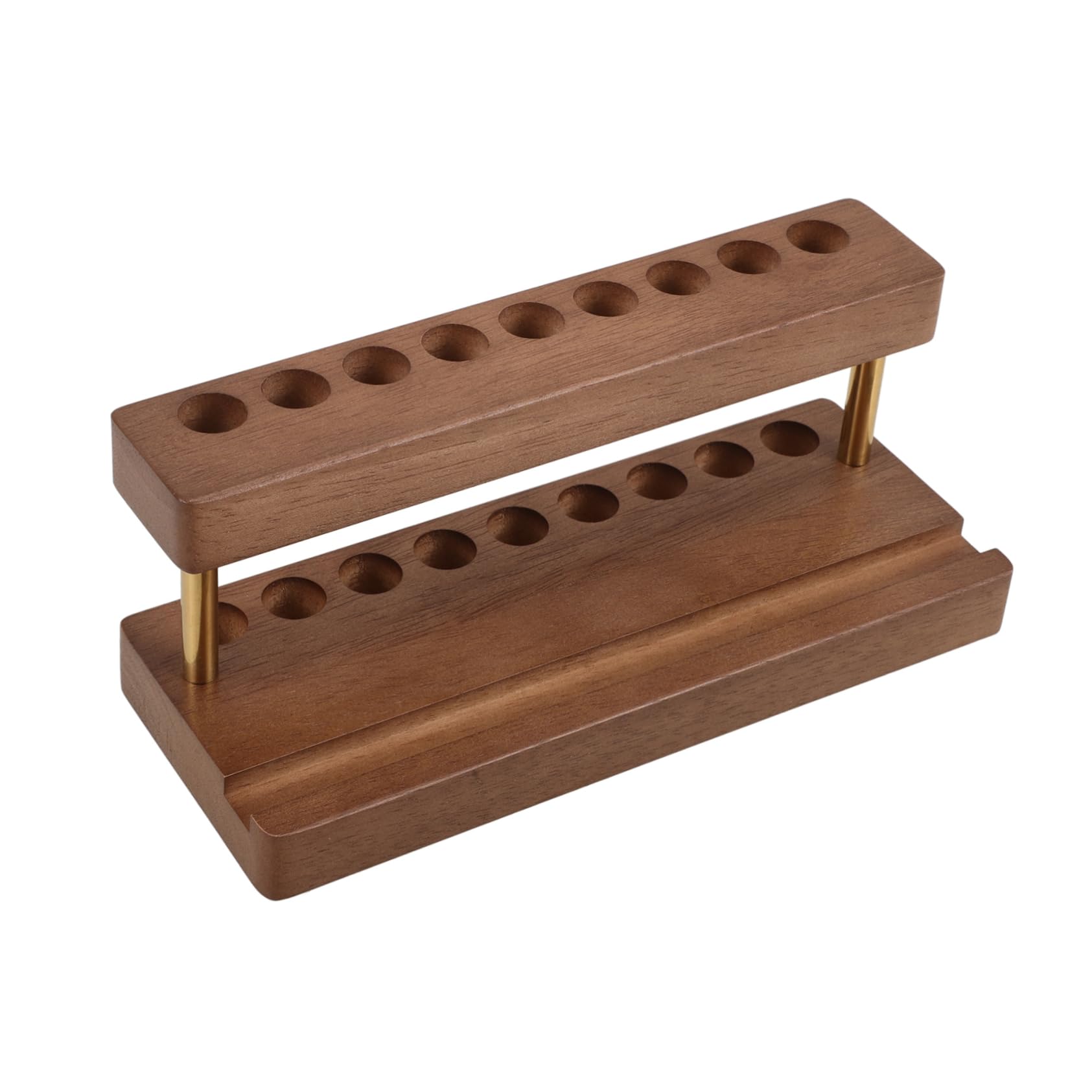 STOBOK 2stücke Acrylfarben Organizer Mit Pinselhalter Multifunktionales Holzregal Für Künstler Platzsparender Farbständer Für Sauberes Und Organisiertes Malen Für Büro Und Atelier