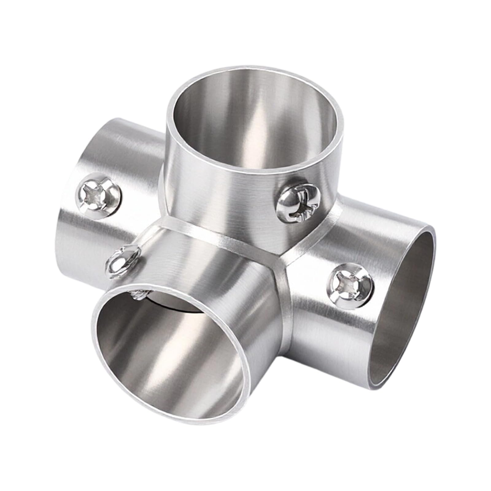 Stainless Steel Round Tube Connector Replacement Connection Fastener 3 Way Elbow Pipe Fitting Fixed Joint Enduring Connection Fastener