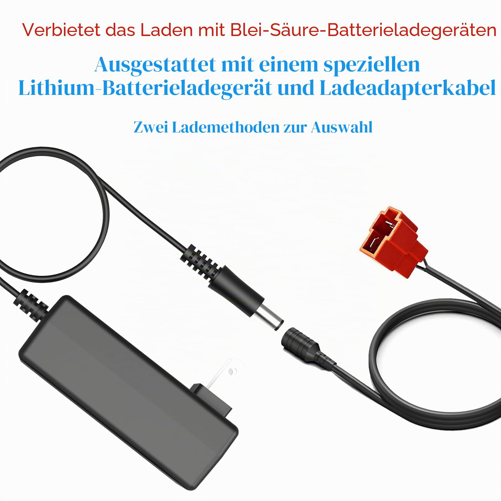 12V 5 Ah Li-Ionen Akku mit Ladegerät, Ersatzakku für 12 Volt Kinder-Aufsitzautos und -Lkws
