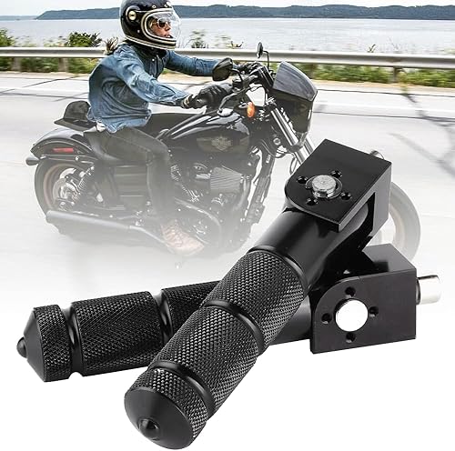 Watris Veiyi 2 clavijas de pie de motocicleta, clavijas eléctricas para motocicleta con 2 tornillos de montaje, para la mayoría de automóviles