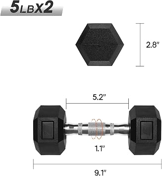 RitFit 5-650 LBS PVC Hex Dumbbell Sets with Optional Rack for Home Gym