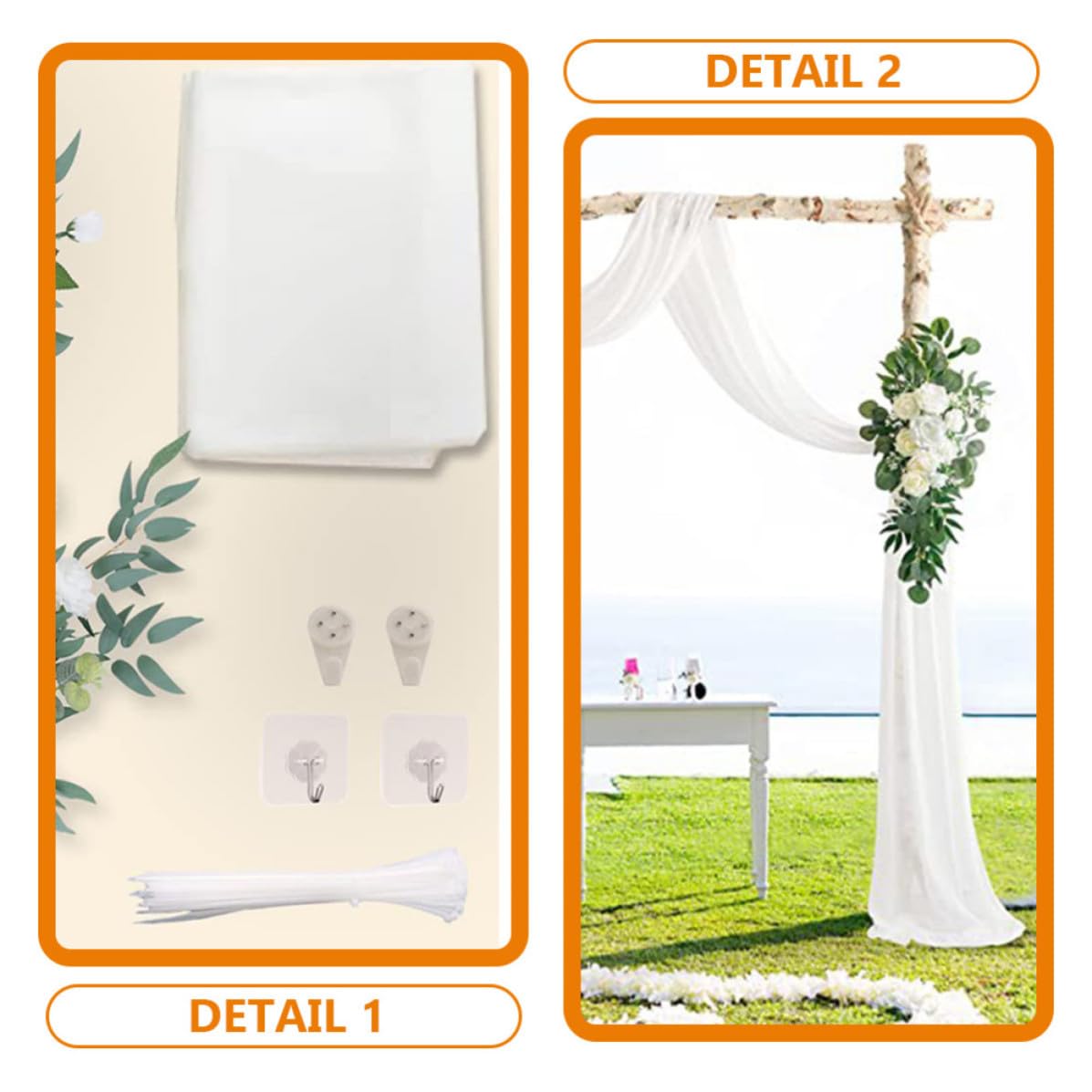 Eleganter Hochzeitsbogen mit Künstlichen Seidenblumen und Weißem Tüll Einfache Pflege und Lebendige Optik für Zeremonie und Empfang