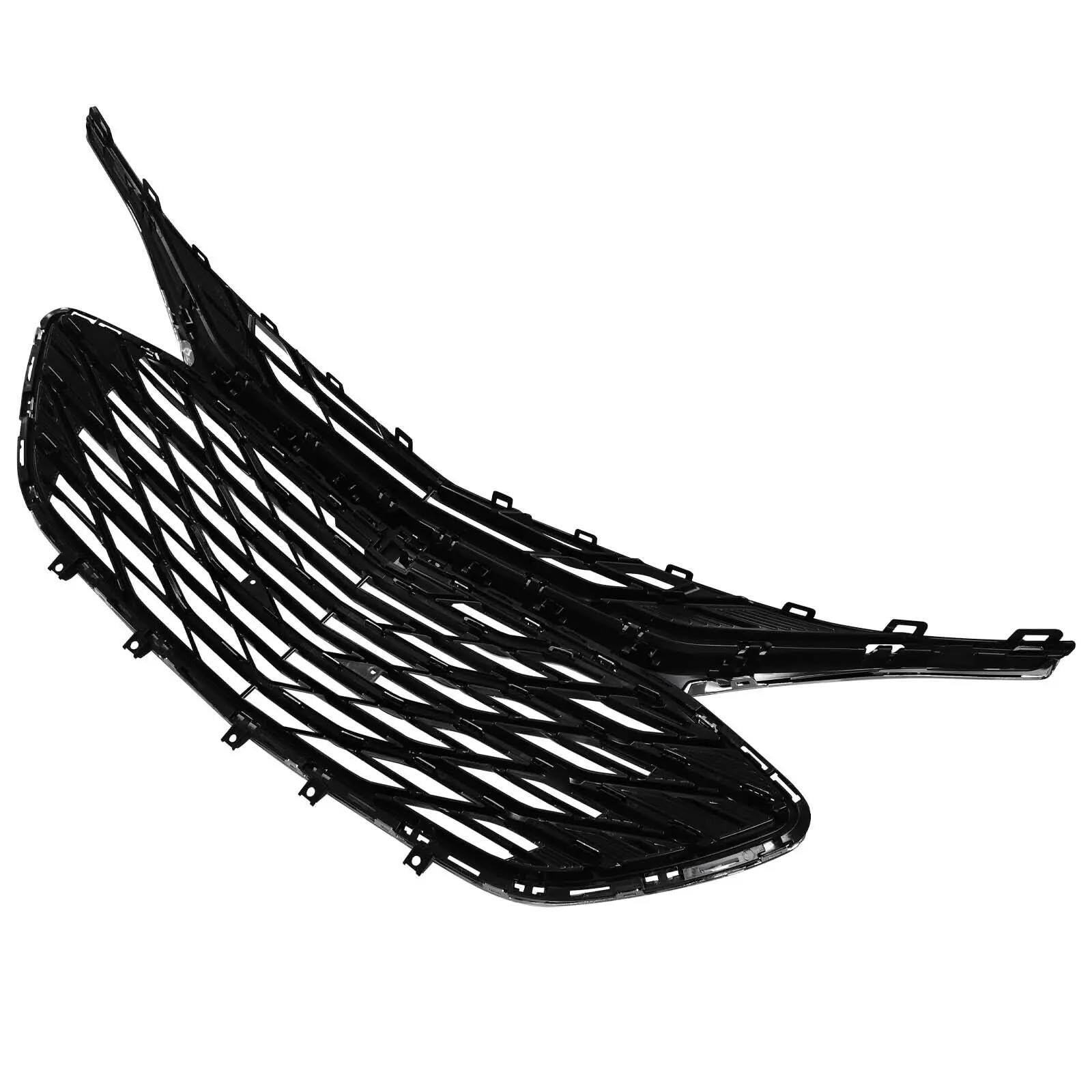 Car Front Grilles Front Bumper Upper And Lower Air Intake Grille For Chevrolet For Malibu 2019 2020 2021 2022 2023(Bright black)