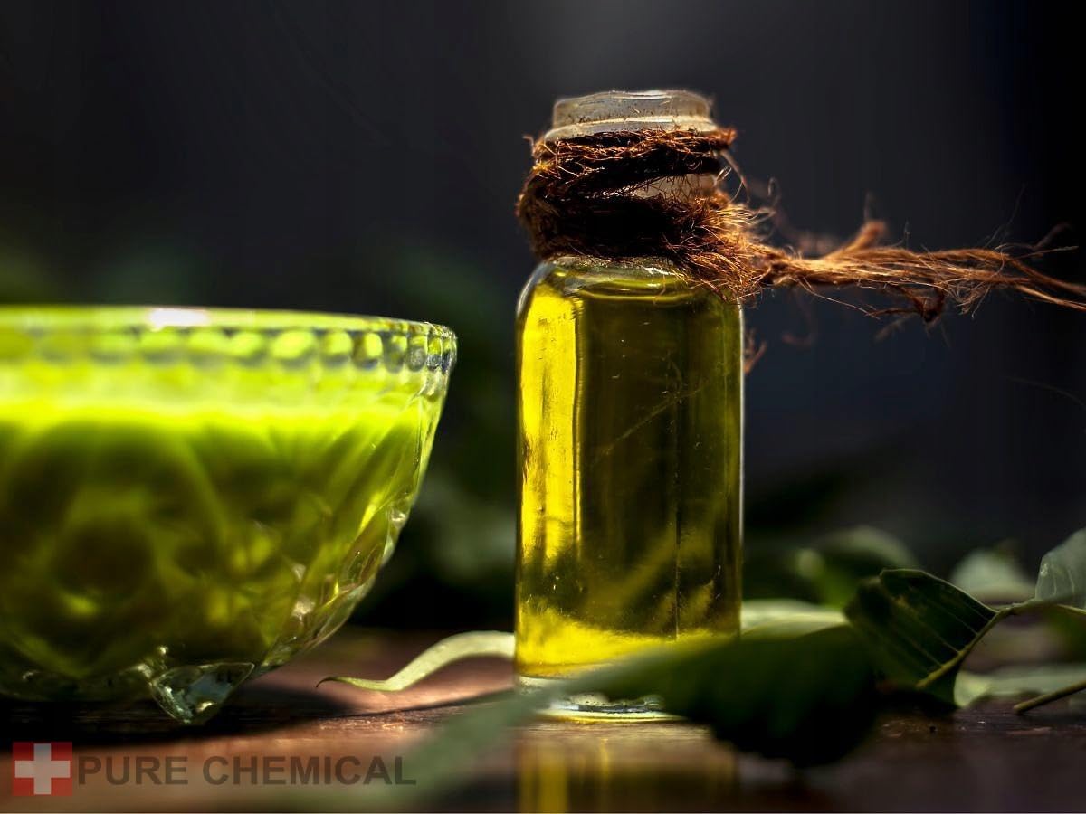 CHOSA Olio di Neem Puro 5 litri - Spremuto a Freddo, Non Raffinato, 100% di Purezza - Per la Cura di Ogni Tipo di Pelle e Capelli - Olio di Nem per Piante, Tanica HDPE 5 L con tappo di sfiato