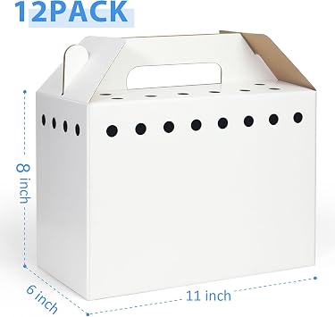 Disposable Cardboard Pet Carrier for Small Animals-12 Pack