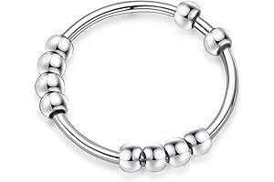 Ursilver Sterling Silver Spinner Ring for Women - The Epitome of Grace and Tranquility