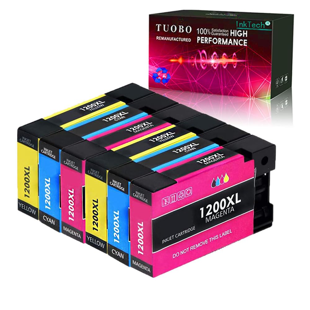 Tuobo Compatible Ink Cartridge Replacement for Canon PGI-1200XL PGI-1200 XL 1200XL Maxify MB2320 MB2020 MB2350 MB2050 MB2120 MB2720 Inkjet Printer (2C