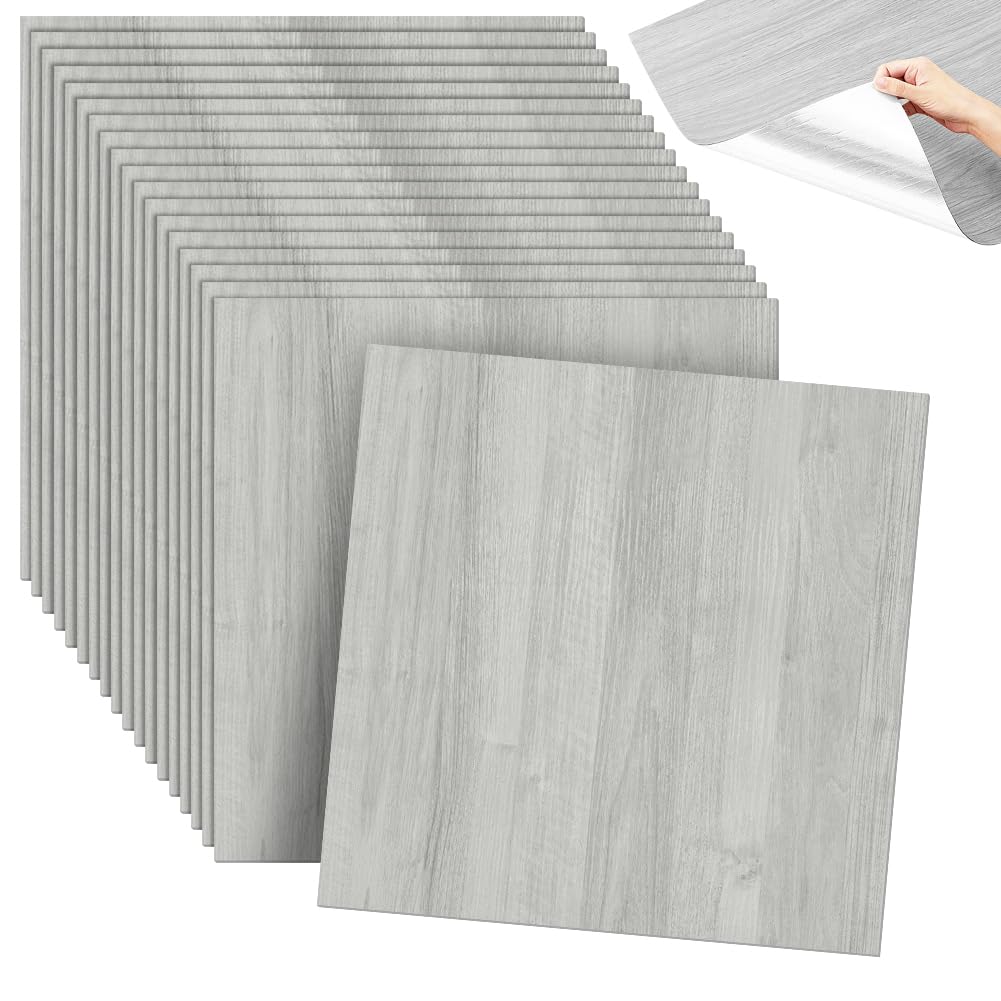 CEWROM Paneles de pared 3D de grano de madera, 20 unidades de paneles de pared autoadhesivos, papel pintado 3D paneles de pared autoadhesivos PVC resistente al agua, 30 x 30 cm, azulejos impermeables