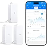 GoveeLife 262ft Bluetooth Hygrometer Thermometer 3 Pack H5110, Mini Humidity Temperature Sensor with Remote App Notifications, 2-Year Free Data Storage Export, for Bedroom, Wine Cellar, Basements