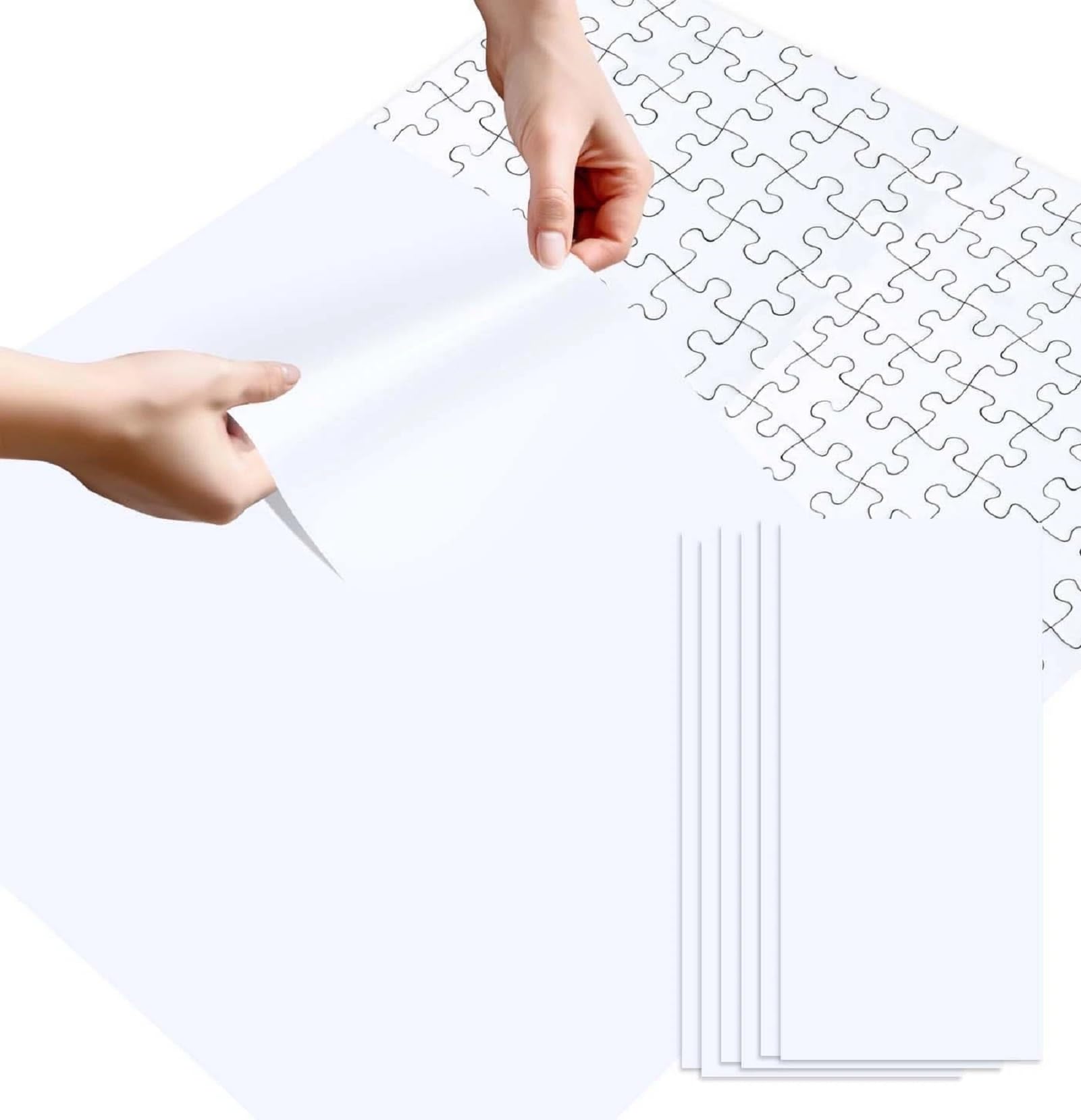 12 Sheets Puzzle Saver Peel and Glue Sheet, Clear Adhesive Backing for Jigsaw Puzzles, Large Jigsaw Puzzle Adhesive Sheets, Peel and Stick Puzzle Adhesive Backing, Super Sticky Jigsaw Glue Sheets