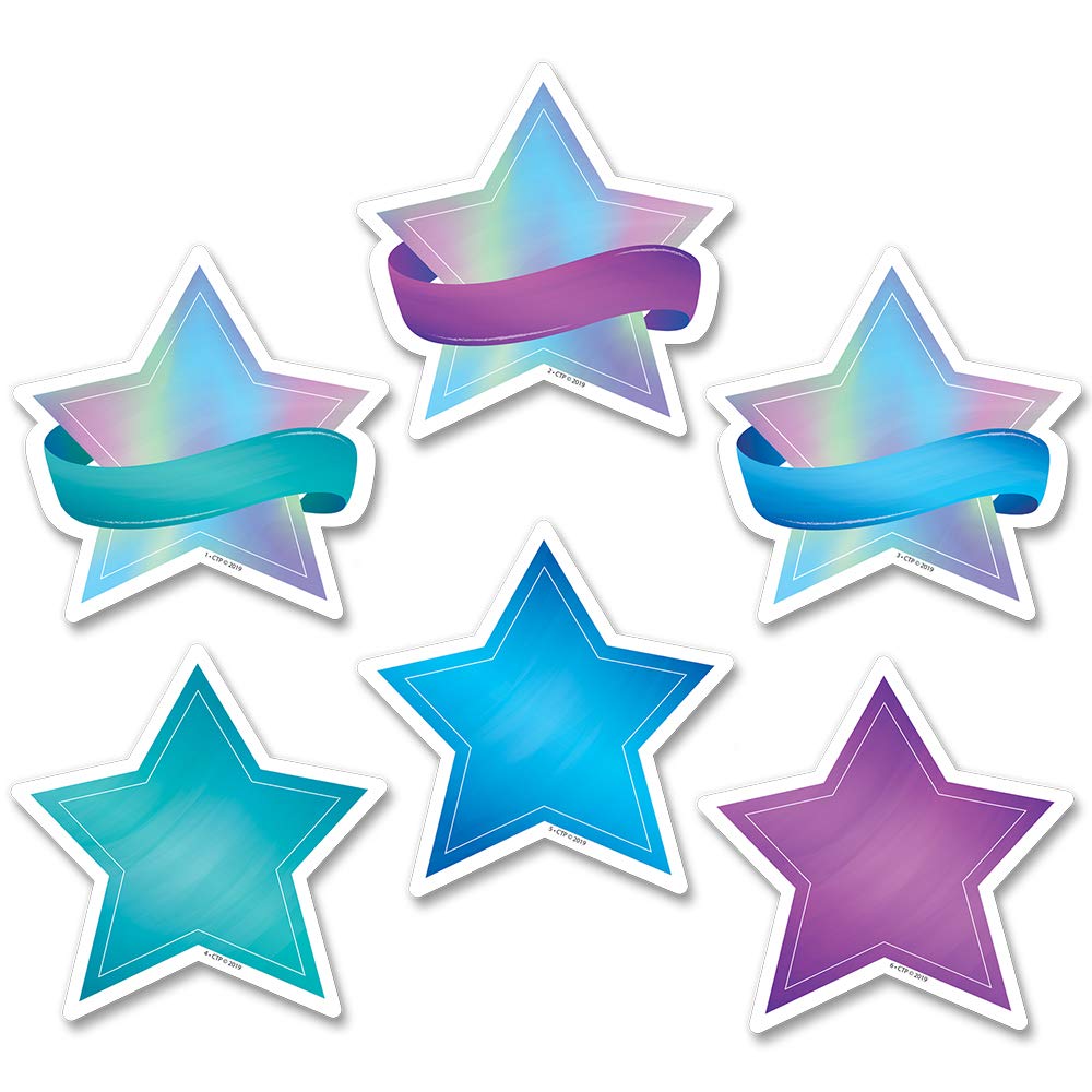 Creative Teaching Press Mystical Magical Shimmering Stars Cut Outs, 3 in, CTP 8657