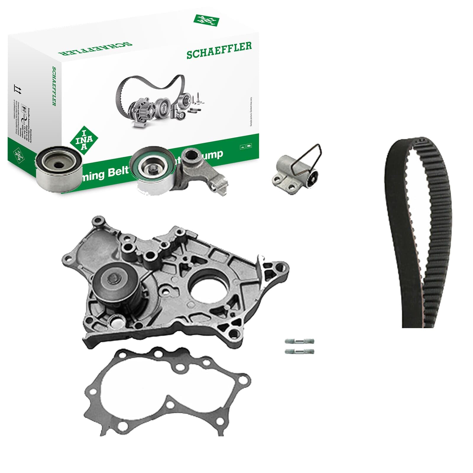 INA 530 0543 30 Kit cinghia distribuzione pompa acqua 30 mm con guarnizione Compatibilità con TOYOTA RAV 4 II CLA2, XA2, ZCA2, ACA2 COROLLA ZZE12, NDE12, ZDE12 Avensis Verso M2 COROLLA Liftback E11