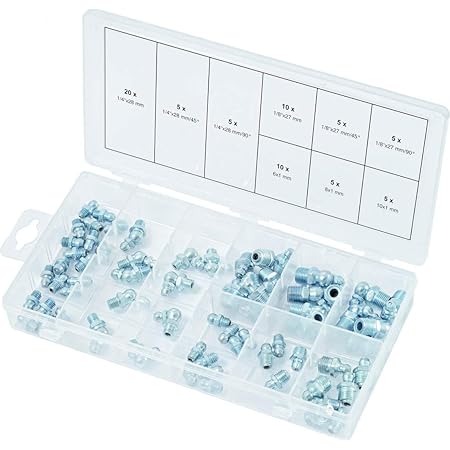 115x Boîte Assortients De Graisseurs Raccords De Graisse 6 8 10