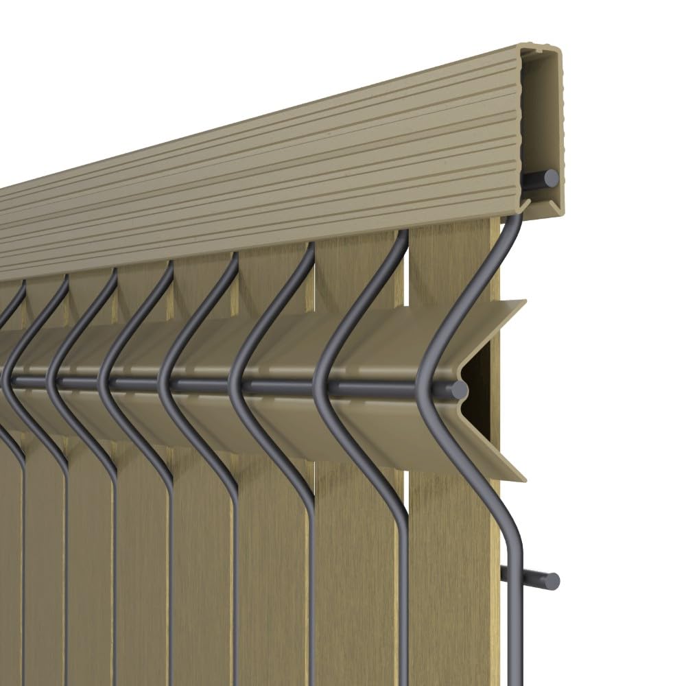 DECKLINEA Kit Occultation Bois Composite - Beige - Hauteur : 193 cm - AKIDO - Lattes Pleines Résistantes - Montage Facile - Haute Resistance - 3 Couleurs Disponibles