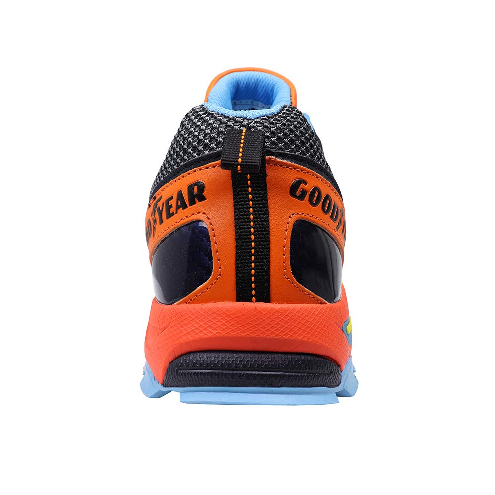 Goodyear Men’s Safety Shoes S1P SRA HRO Safety Rated Workwear Metal Free Lightweight Breathable Comfortable Work Trainers (Orange/Blue - Image 4