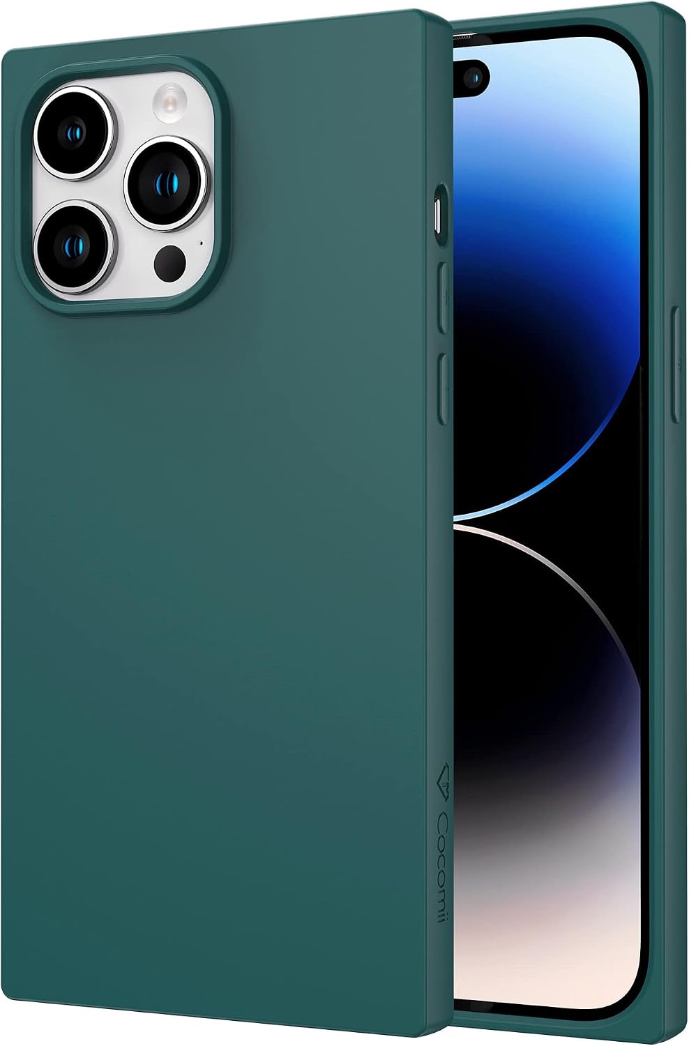 Cocomii Square iPhone 13 Pro Case - Square Silicone - Slim - Lightweight - Matte - Silky Soft Touch Silicone - Microfiber Lining - Luxury Cover Compatible with Apple iPhone 13 Pro (Clover Green)
