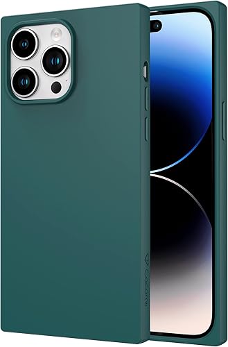 COCOMII Funda cuadrada compatible con iPhone 14 Pro Max, compatible con MagSafe, silicona, delgada, mate, suave al tacto, forro de microfibra,