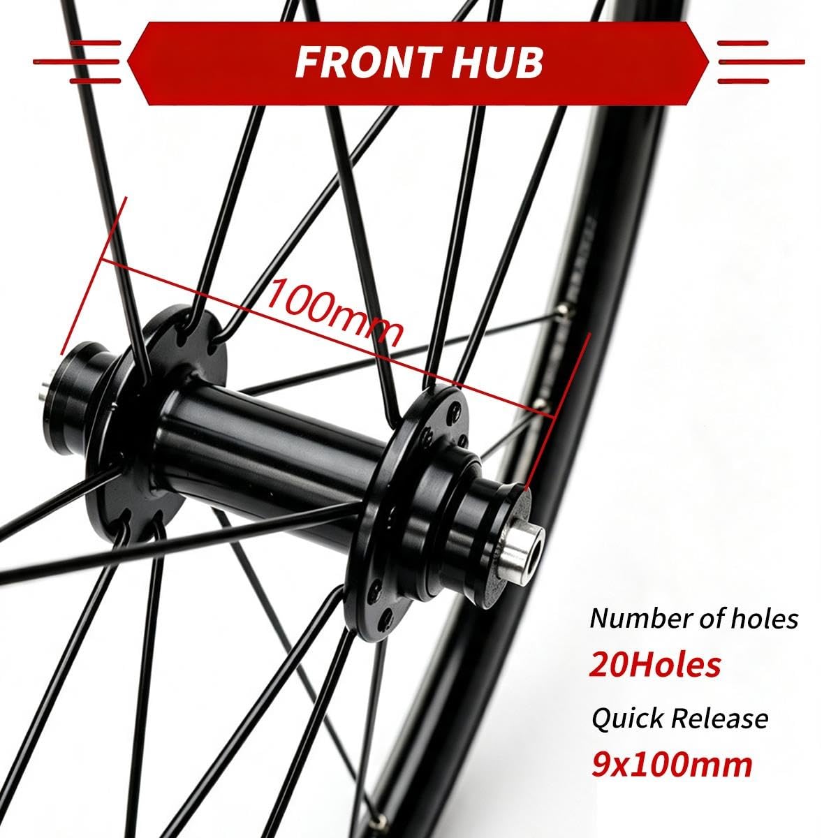 Juego Ruedas Bicicleta Plegable 20 Pulgadas 406, QR 100/130mm,Freno V