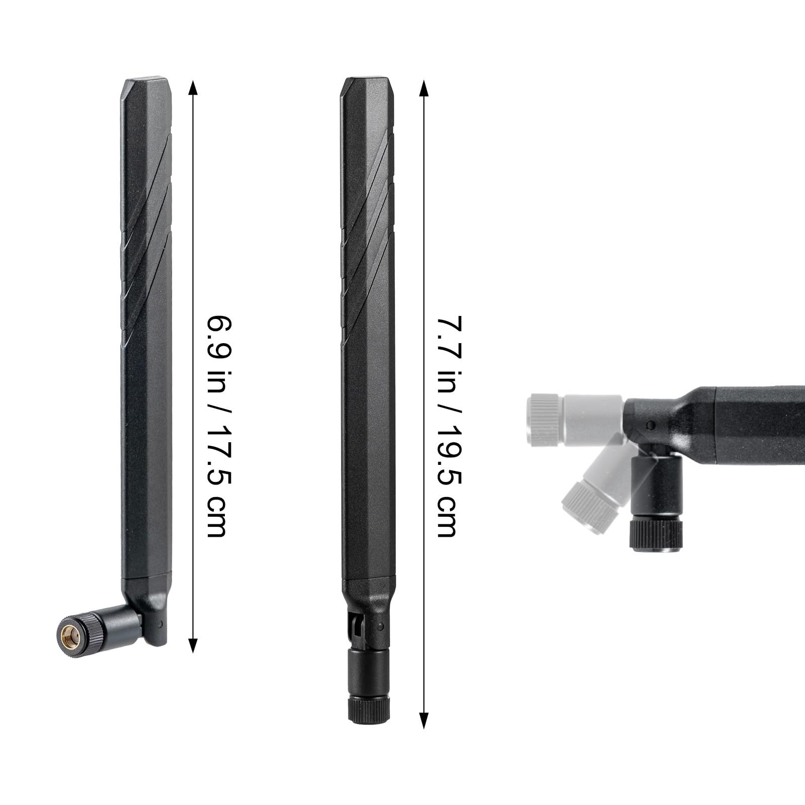 Eifagur Cellular Trail Camera Replacement RP-SMA Male Antenna Compatible with Spypoint Link Micro EVO Dark Tactacam Reveal SK XB X Pro Reveal X Gen Stealth Cam Hunting 4G LTE Trail Camera, 2-Pack