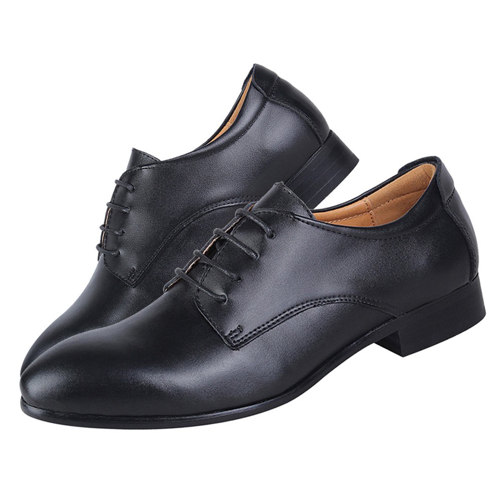 ANUFER Hombres Inteligente Cuero Genuino Zapatos de Vestir Formal Negocio Derby Cordones