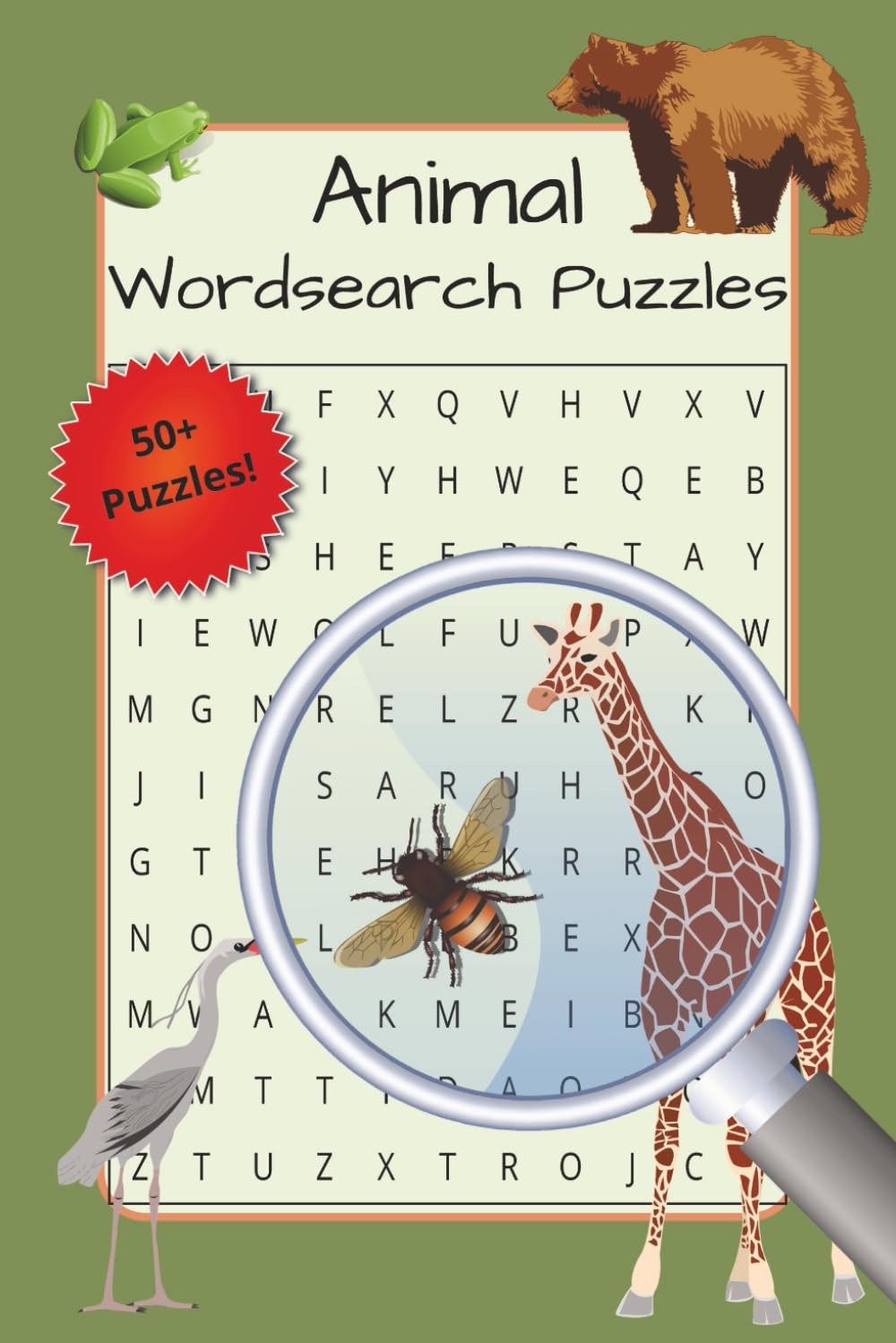 Animal Wordsearch Puzzles: Wordsearch puzzles animals, birds, insects and more | 6 X9 inches, 110 pages | 50+ puzzles with solutions