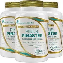 KIT 3X Pinus Pinaster + Vitamina E, Selênio e Zinco 60 cápsulas - Flora Nativa