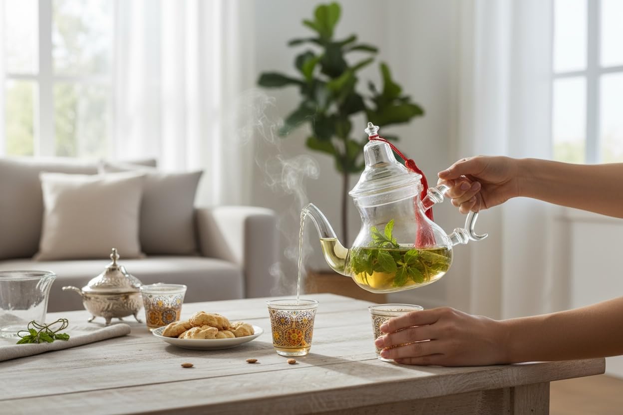 Marokkanische Teekanne Teekocher aus Borosilikat 400 ml
