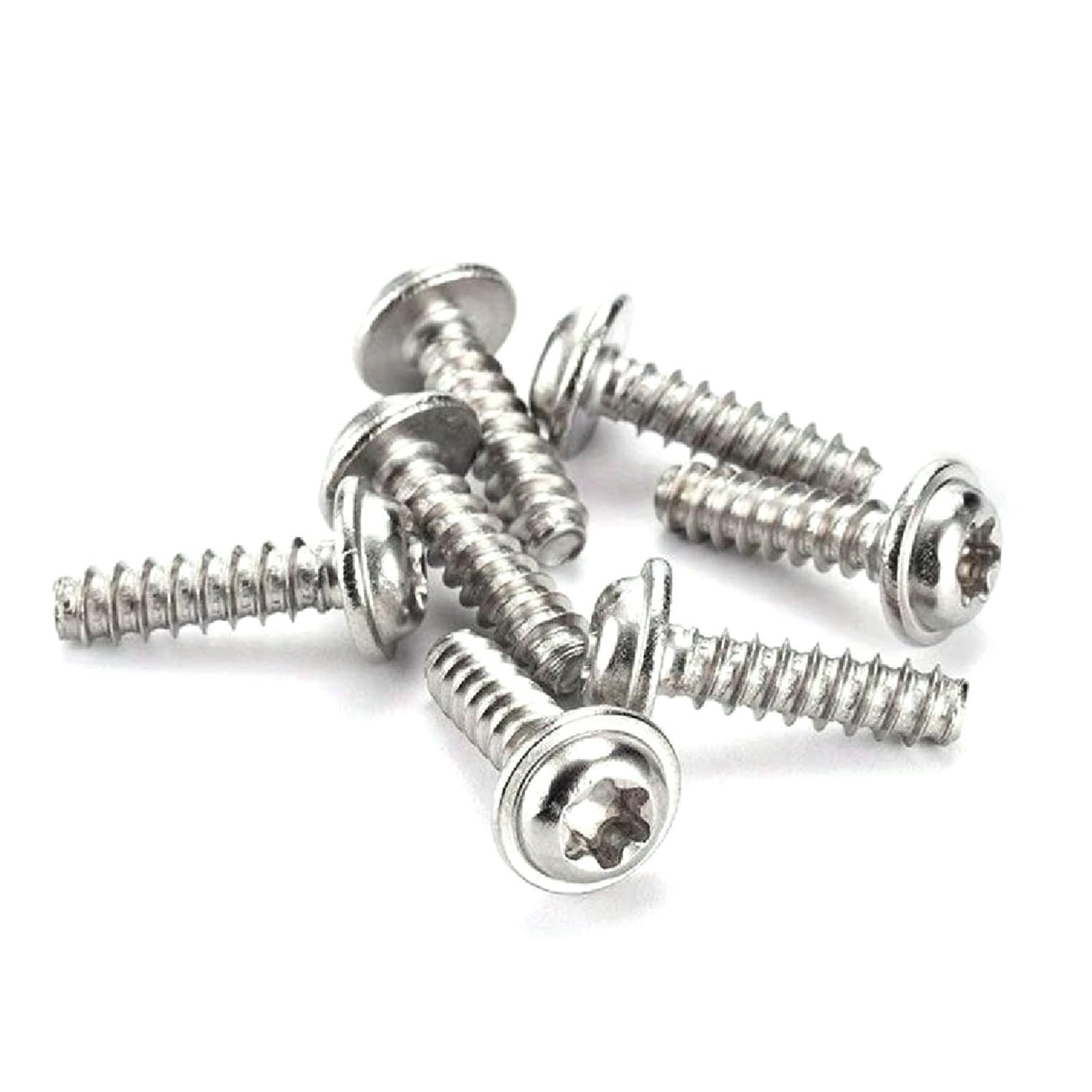 Viti Autofilettanti a Testa Tonda con Rondella in Acciaio Inox M2-M5, 20 Pezzi/20Pcs/M2.6 * 5Mm
